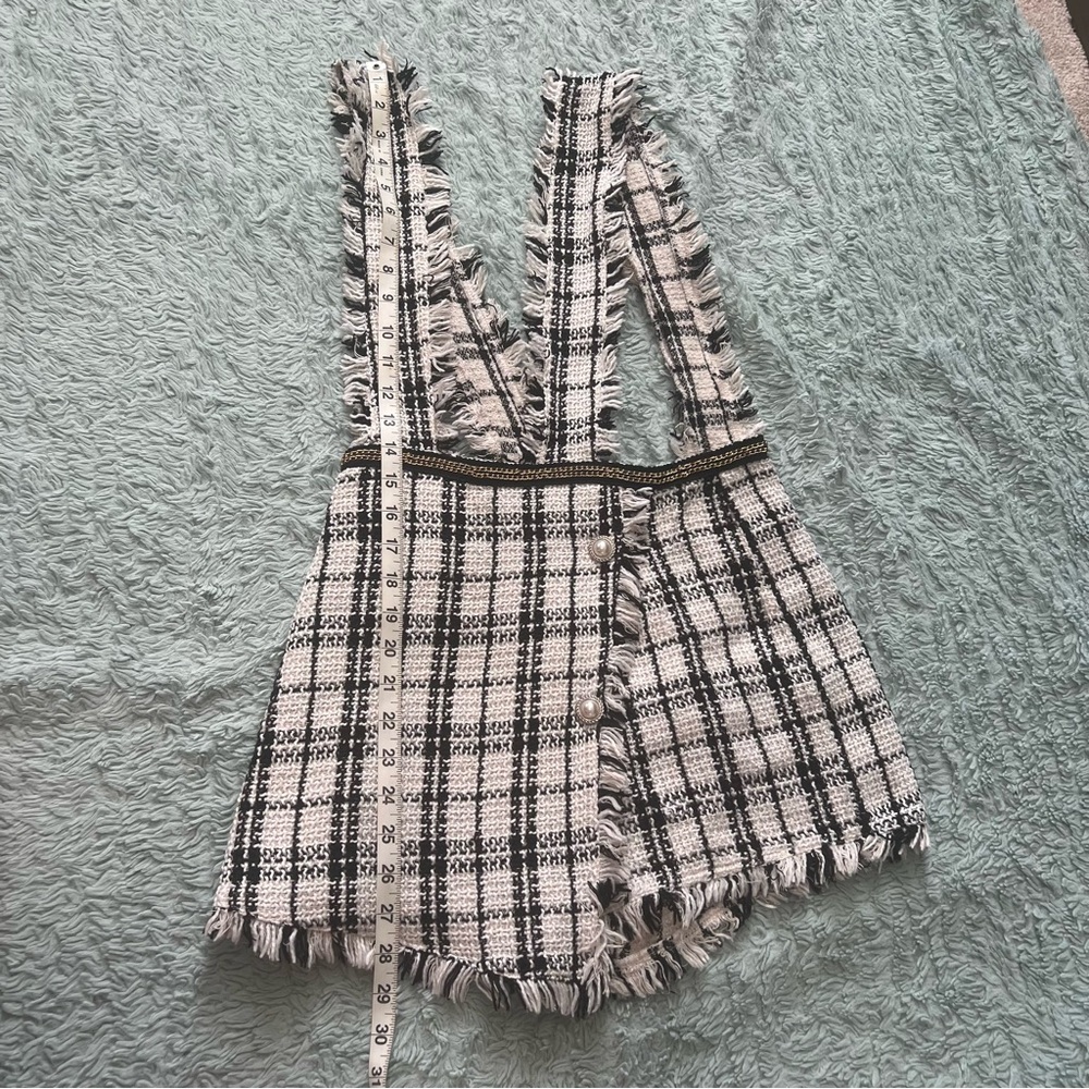 Glamaker Black and White Plaid Romper - Picture 9 of 15